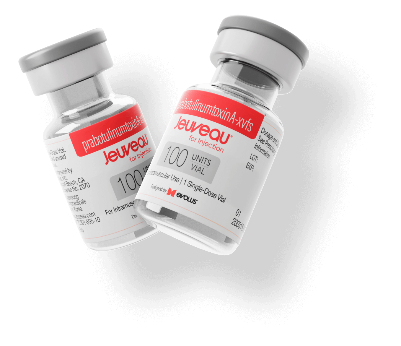 bottles of Jeuveau neuromodulator treatment