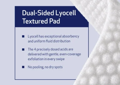 Obagi Clenziderm MD Resurfacing Multi-Acid Peel Pads have a dual-sided lyocell textured pad